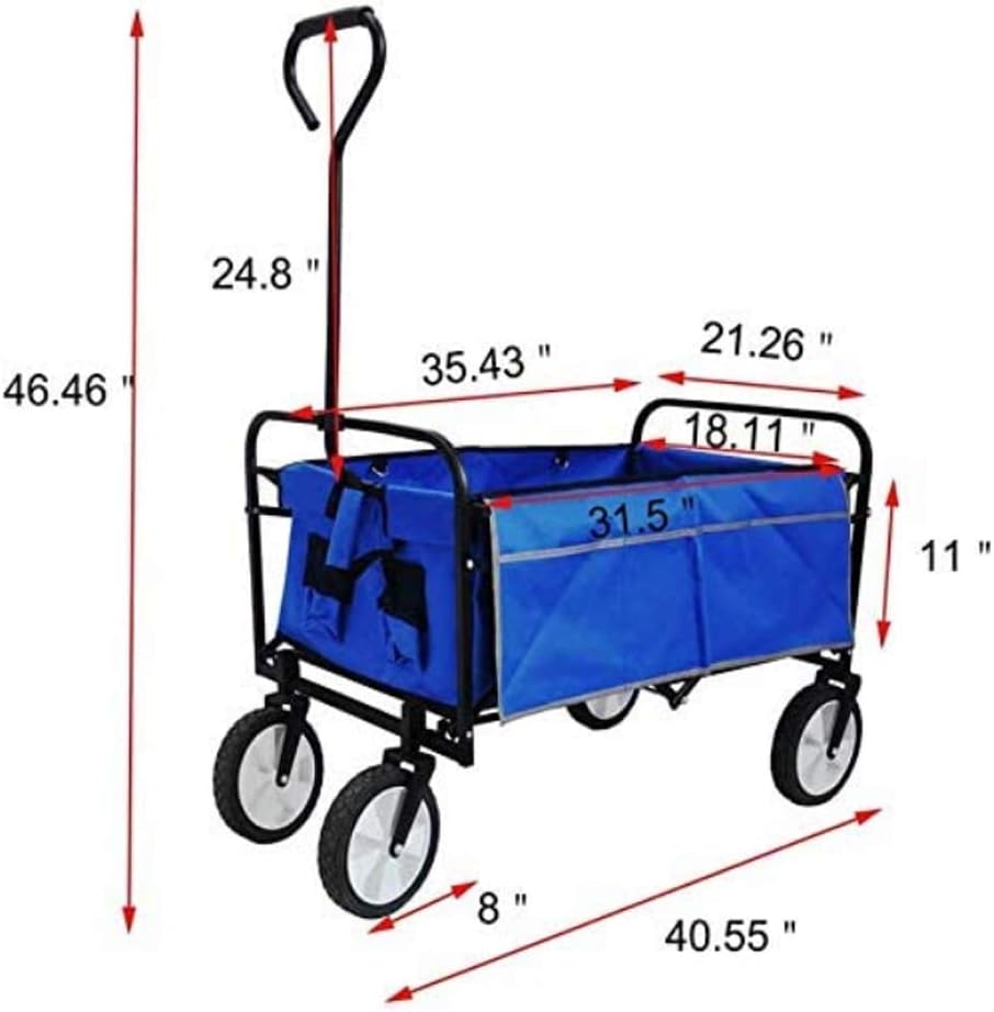 Folding Garden Cart,Camping Wagon Shopping Trolley Camping Cart Foldin