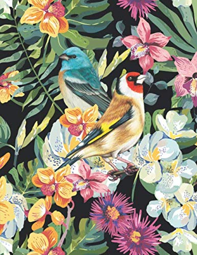 Bird Notebook (Black): Notebook / Journal / Diary / Notepad, Bird Lover Gifts (Lined, 21.59 x 27.94 cm)