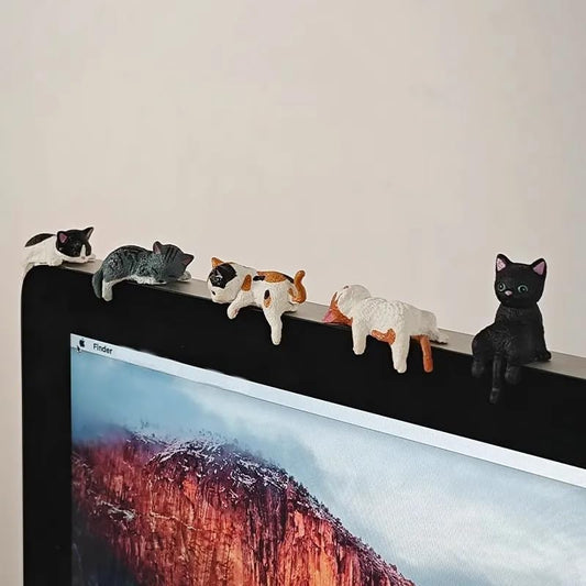 Cute Cat Car Dashboard Accessories, Fun Car Rearview Mirror Decoration