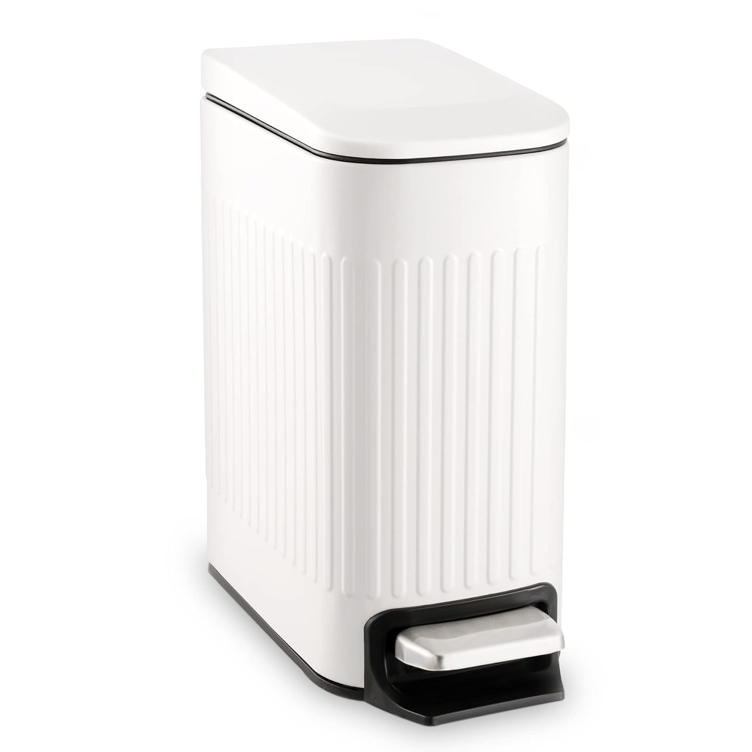 TrashAid Slim Bathroom Trash Can with Lid Soft Close, 6 Liter/1.6 Gall