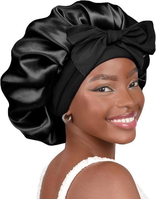 YANIBEST Adjustable Satin Bonnet for Sleeping Women Double Layer Hair 