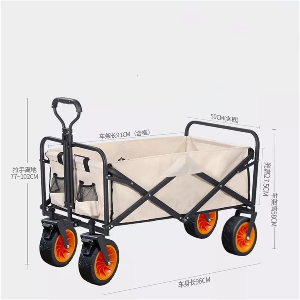 Outdoor Utility Wagon 8" Wheel Portable Camping Cart Garden Shop Sport