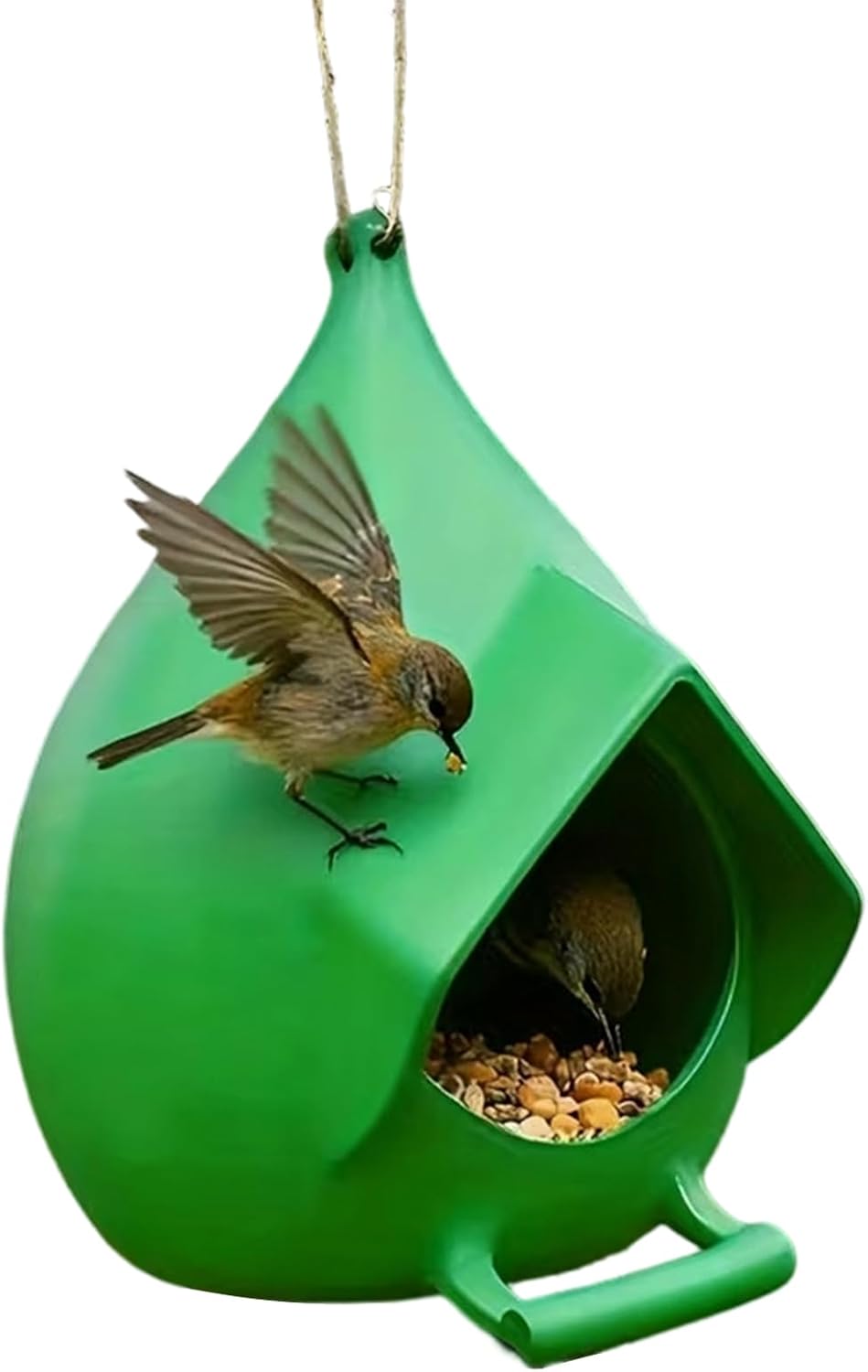 Bird Feeder, Rainproof Hanging Feeding Dispenser for Backyard, Garden, Patio, Lawn, Balcony, Porch, Deck, Terrace, Outdoor Park, Birdwatching Enthusiasts