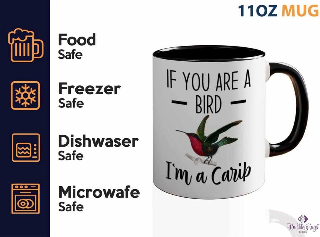 Bird Lover Two Tone Black Edition 11oz - Bird and Carib - Hummingbird 