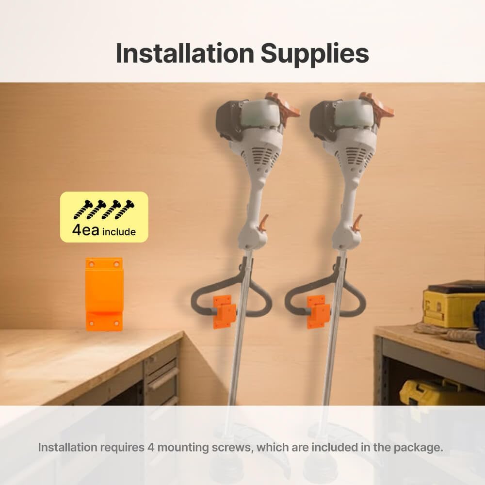 Wall Mount Hanger for Lawn Care Tools – Easy Installation, Compatible with FS38