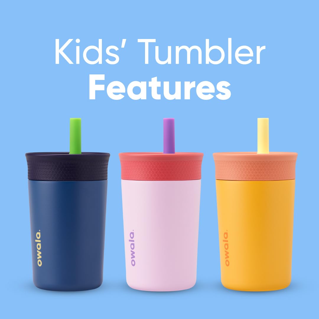 Owala Kids Insulation Stainless Steel Tumbler with Spill Resistant Fle
