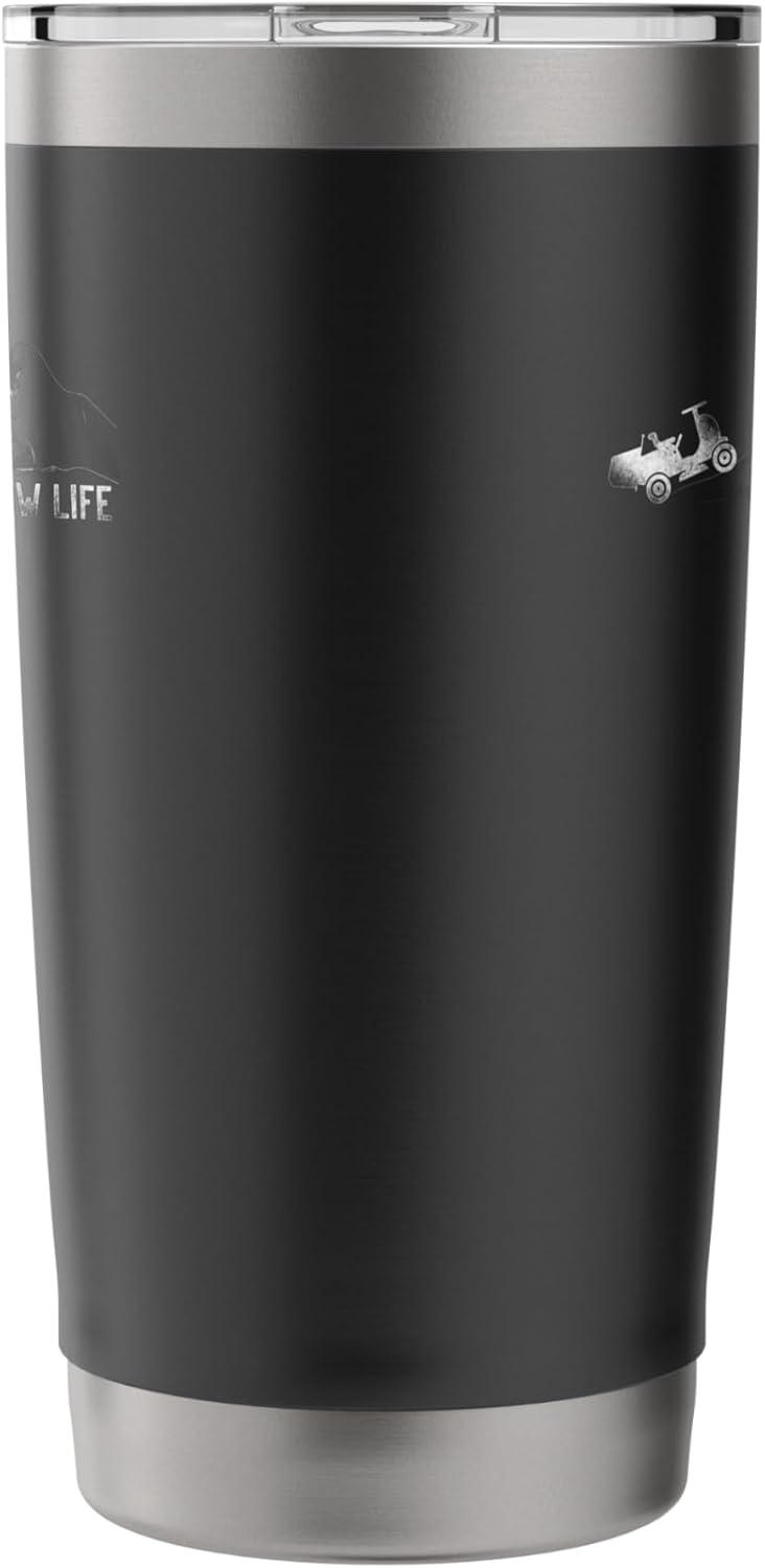 Lawn Mower Mowing Dad Father Landscaper Tractor Mow Life Stainless Steel Insulated Tumbler