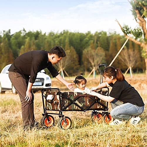 Folding Trolley Cart Garden Carts Outdoor Carts Wagon Beach Cart Folding Wagon Outdoor Four-Wheel Folding Portable Camping Camp Car All Terrain Wagon Wagons (Multicolor Colored)