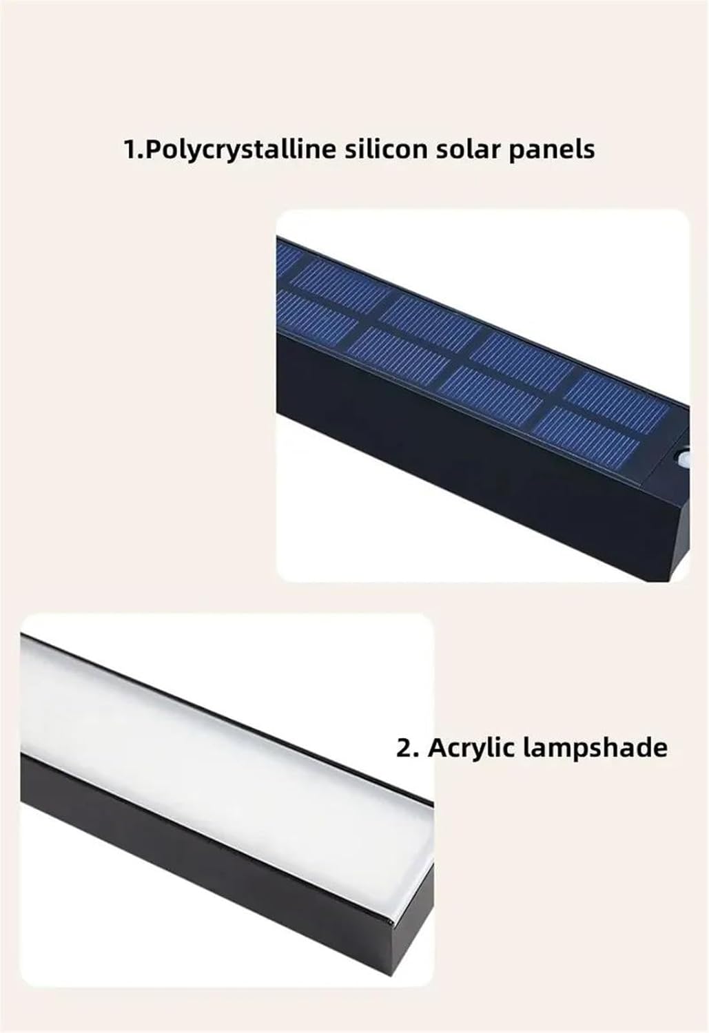 Wall Light Outdoor Waterproof Solar Garden Decor Powered Lamp Villa Door Number Balcony Sunlight Lighting Battery Lights(White)