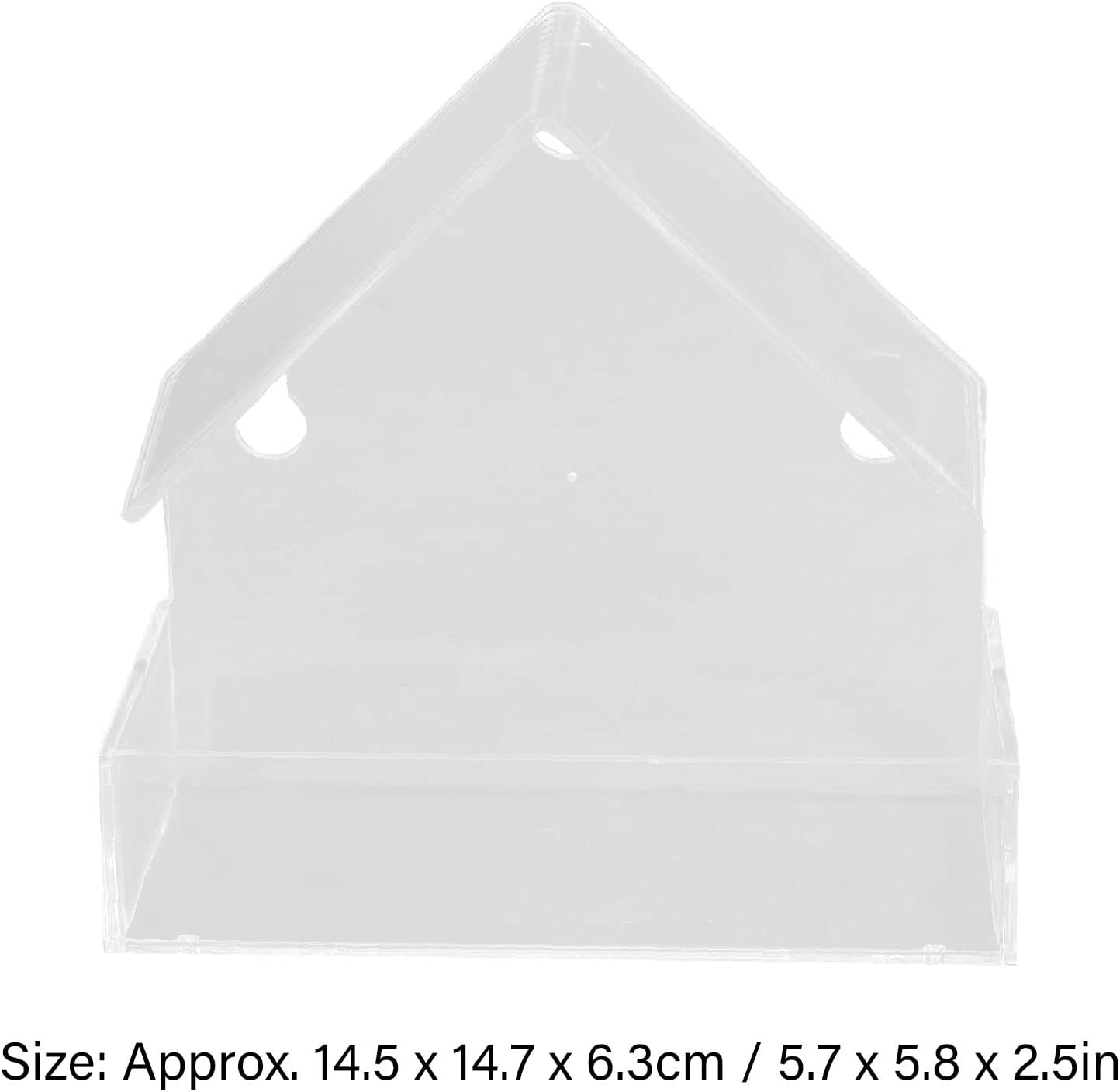 Pilipane Transparent Window Bird Feeder with 3 Strong Suction Cups, Acrylic Bird Feeding Tray for Close Up Bird Watching in Your Farm Garden