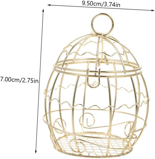 Milisten 4pcs Retro Hanging Bird Feeders Windproof Metal Wild Bird Food Container for Attracting Goldfinches Sparrows and Finches for Outdoor Spaces