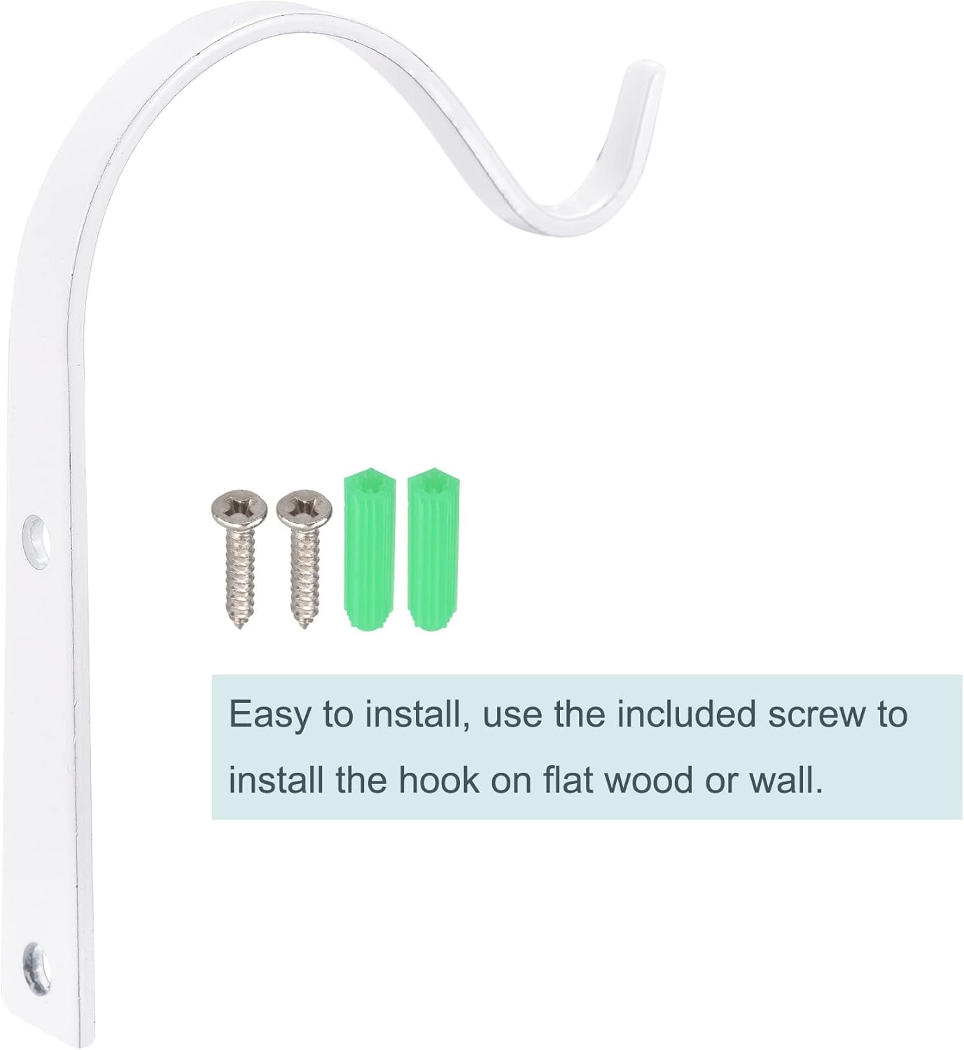 MECCANIXITY Iron Wall Hooks Hanging Bracket 4 Inch Indoor Outdoor for 