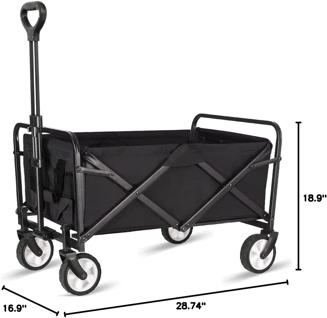 Wagons Carts Foldable with Wheels,Portable Utility 220lbs Collapsible 