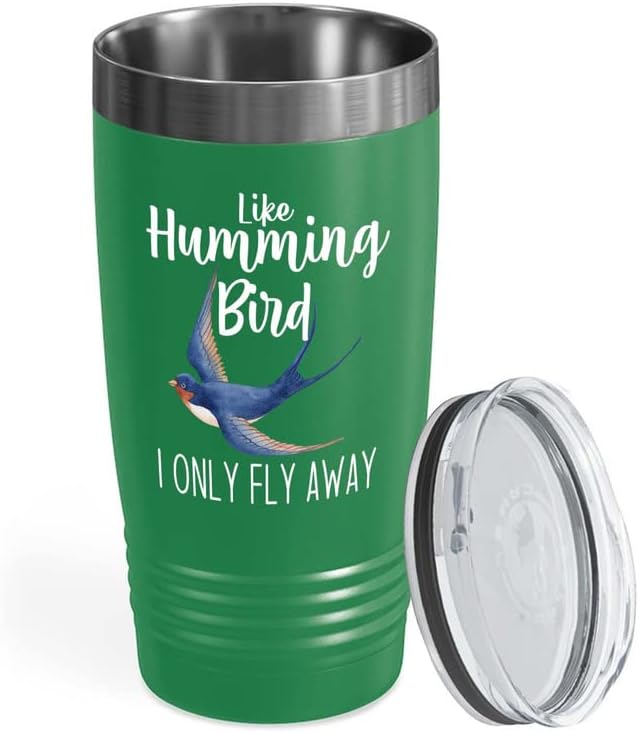 Bird Lover Green Edition Viking Tumbler 20oz - Humming Bird Fly Away -