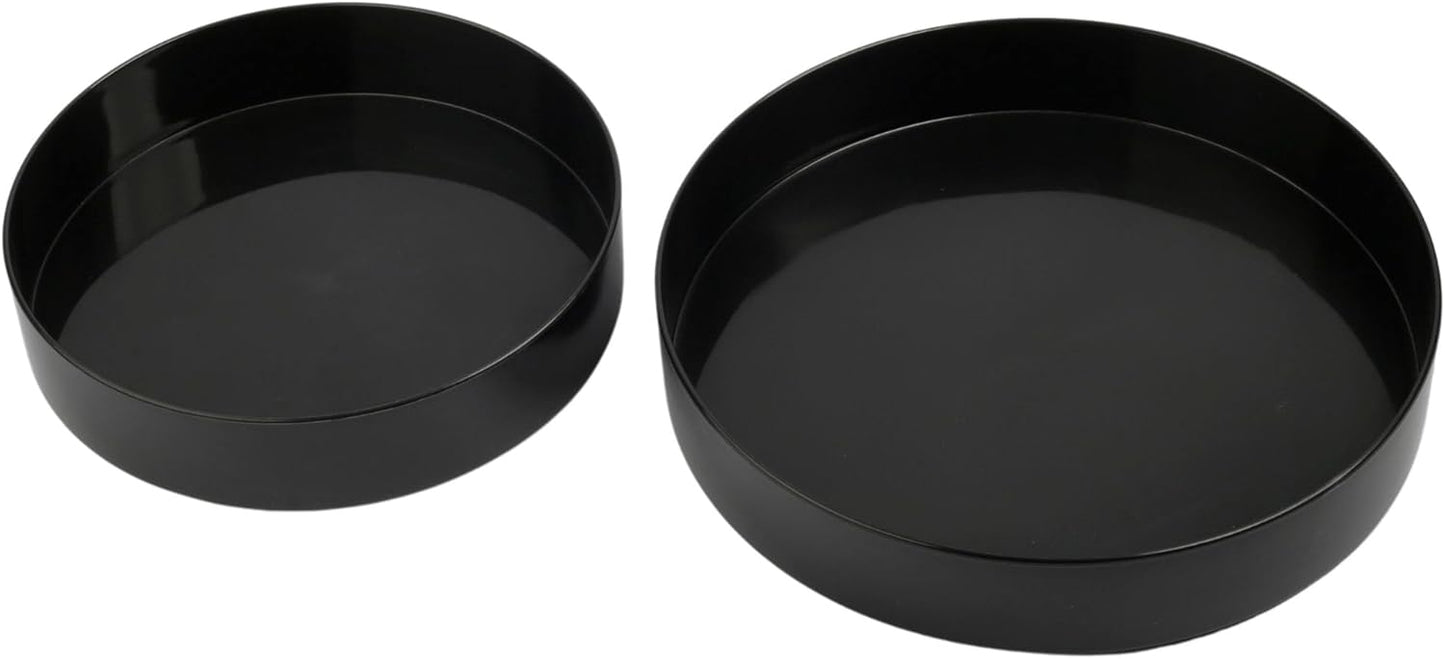 Marsrut 2Pcs Traditional Japanese Ikebana Suiban Pot: Round Plastic Bonsai Tray | Ikabana Vase Kit for Flower Frog, Branch, and Pebble Arrangement | Durable Bowl and Elegant Flower Container
