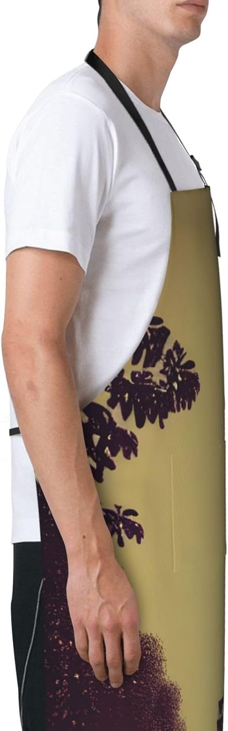 Eiffel Tower Paris print Waterproof chef's apron with pocket apron for kitchen cooking baking barbecue and gardening