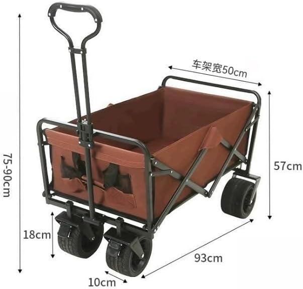 Collapsible Wagon Cart with Wheels Foldable Folding Wagons Carts Silen