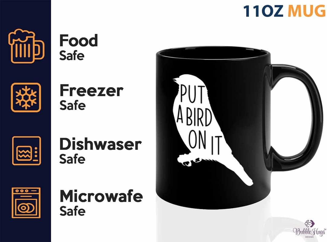 Bird Lover Coffee Mug 11oz Black - Put a bird on it - Hummingbird Nest
