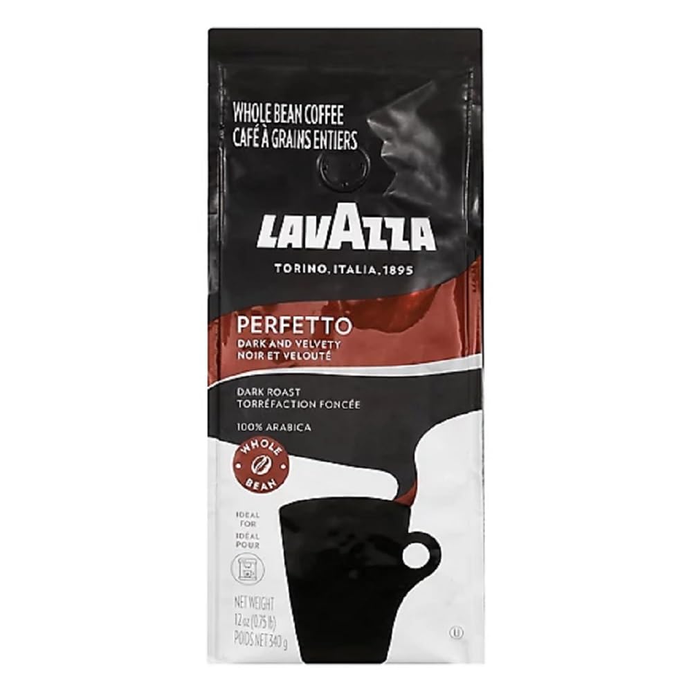 Lavazza House Blend Perfetto Whole Bean Coffee 12oz Bag, Medium Roast, Full-bodied, Intensity 3/5, 100% Arabica, Ideal for Drip Brewers, (Pack of 1) - Package May Vary