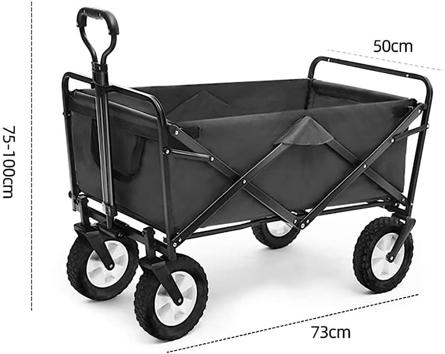Handcart, Folding Garden Trolley Cart Heavy Duty Wagon Multi-Function 