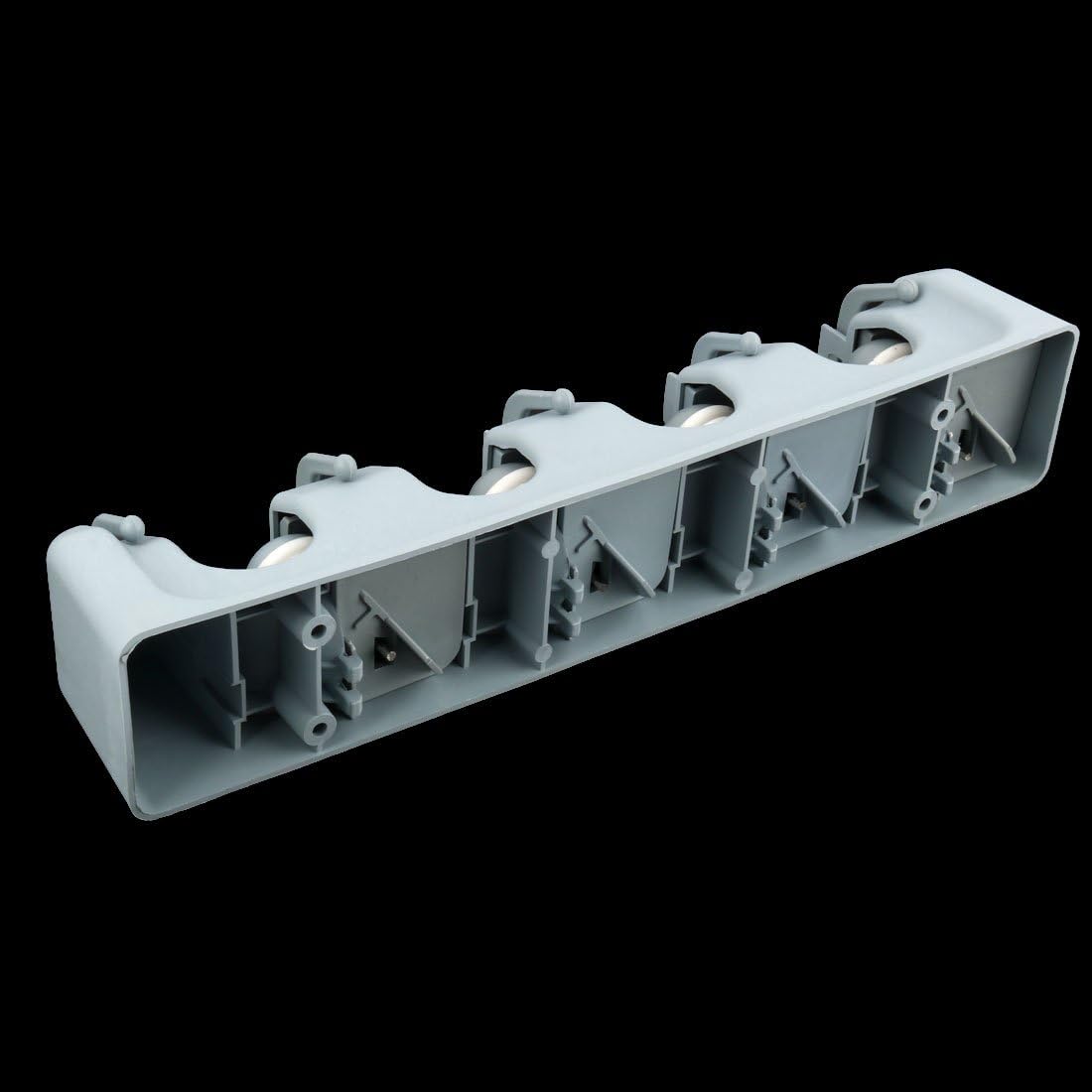 Plastic Adjustable Roller Clamping Broom Mop Holder with Foldable Hook