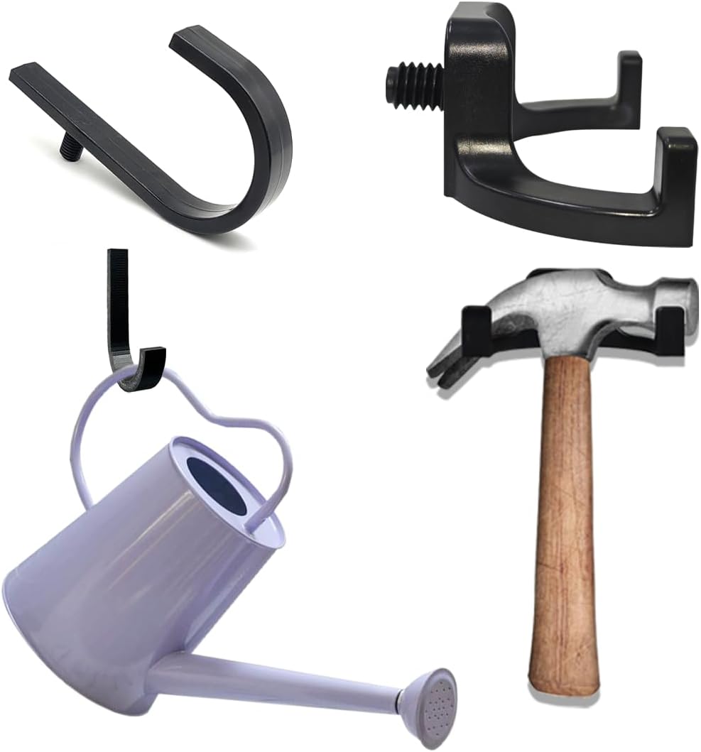 G GENLEAS 10pcs Storage Shed Hooks J and U Shaped Tool Hooks for Suncast/Craftsman Shed, Premium Plastic Garden and Garage Storage Shed Accessories(5J&5U)