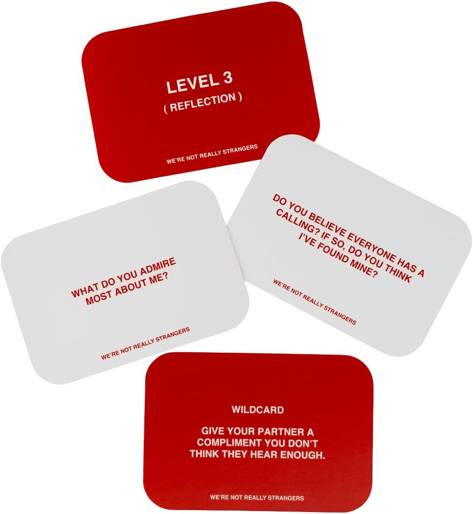 WE'RE NOT REALLY STRANGERS Card Game - 150 Conversation Cards for Adults, Teens, Couples, & Strangers - Icebreaker Questions for Game Night or Date Night, Ages 15+, 2-6 Players