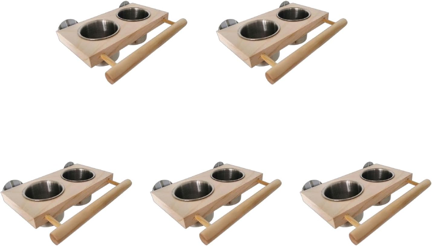 Parrot Feeder Perch for Cage Hanging Bird Feeders with Stainless Steel