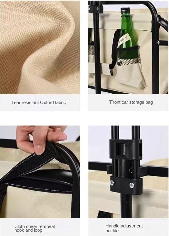 Collapsible Wagon Cart with Wheels Foldable Folding Wagons Carts Silen