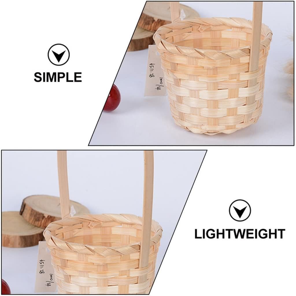 5 Pcs Planter Pots Indoor Plants Miniature Basket Decorative Woven Bas