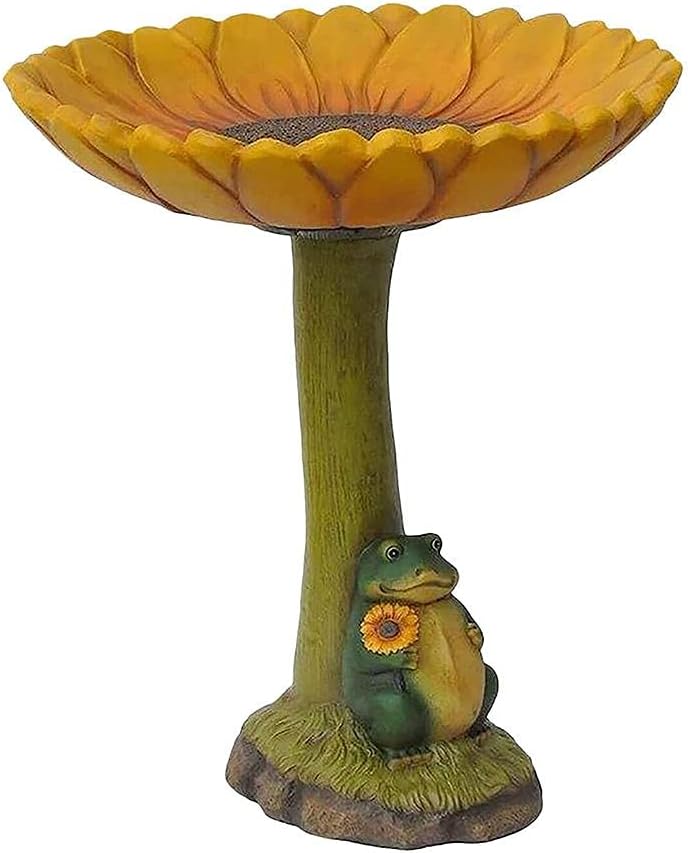 Statue Bird Feeder Garden Decor, Cute Resin Bird Table Ornament for Home Decoration, Prop, Vintage Shop, Retro Shop (1)