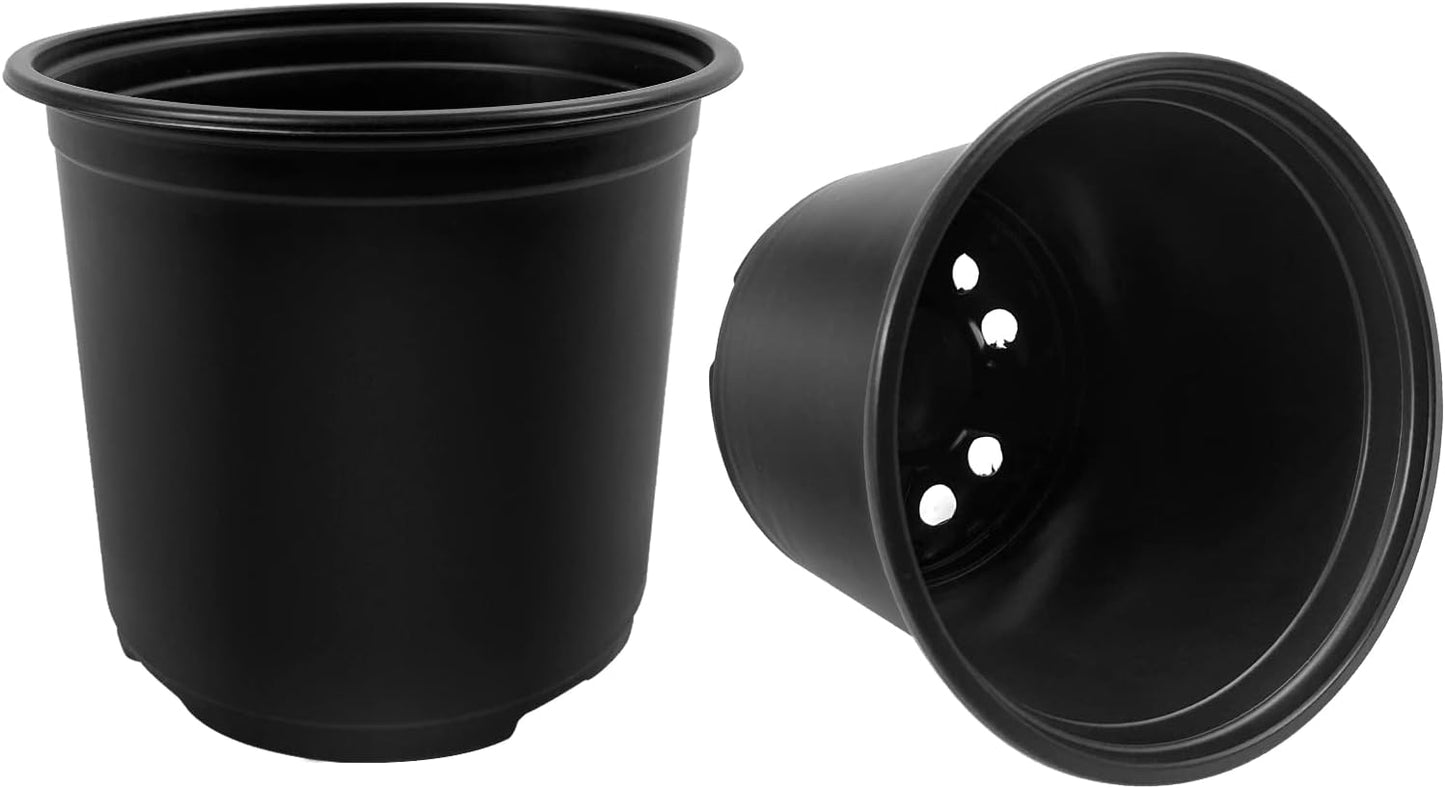 RAOOKIF 100 Pack Nursery Pots, 4 5 6 Inch Nursery Pot for Plants, Plas
