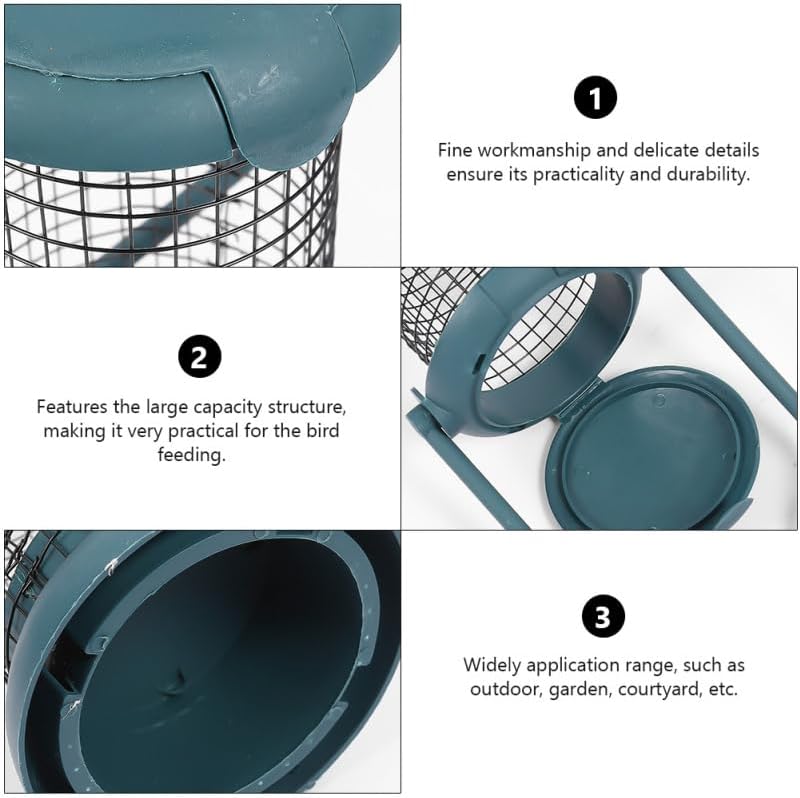2pcs Outdoor Bird Feeder Grease Container Metal Bird Tube Feeder Metal s Food Container Suet Automatic Pet Resting Tool Hanging Plastic
