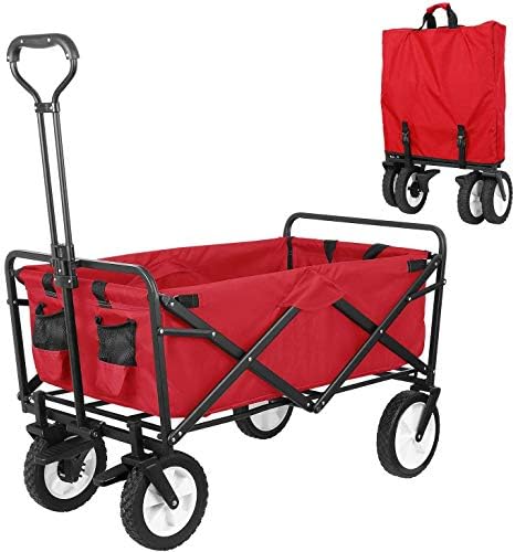 Outdoor Utility Wagon, Heavy Duty Foldigarden Portable Hand Cart, with