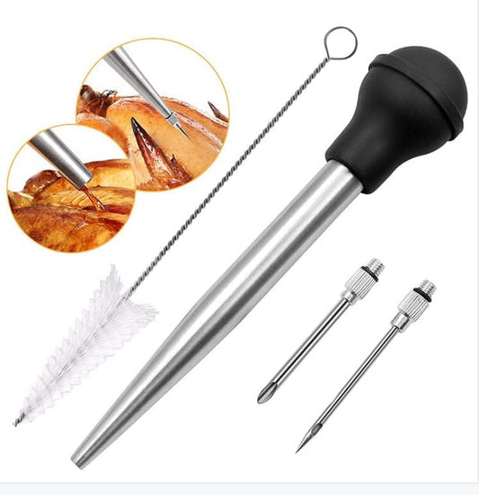 Turkey Baster, Baster Syringe for Cooking, Stainless Steel Turkey Bast