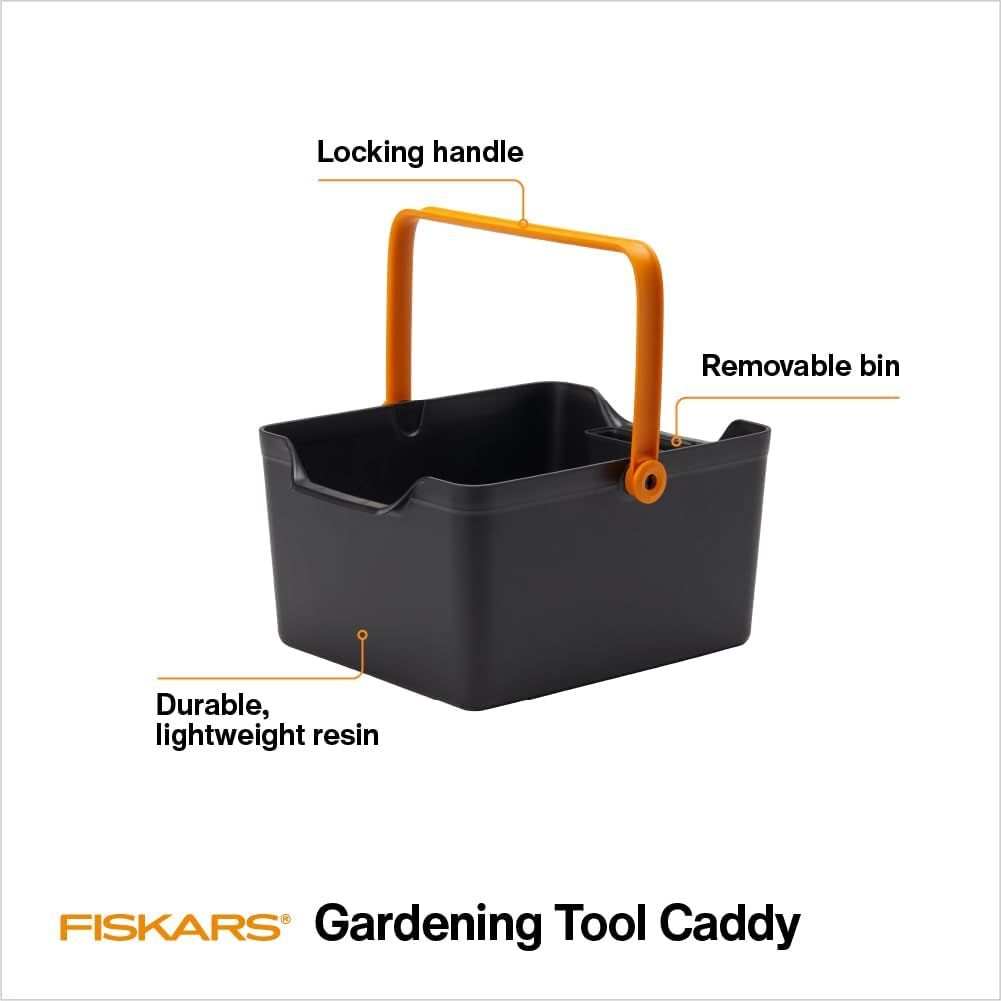 Fiskars Garden Tool Caddy, Portable Storage Organizer with Removable B