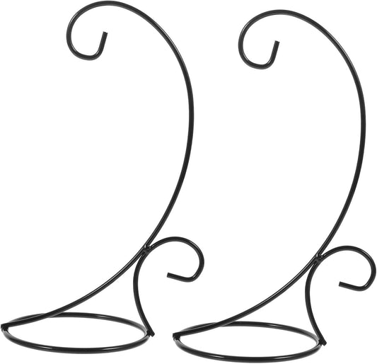 Milisten 2pcs Hanging Terrarium Stand Wrought Iron Air Planter Holder Ornament Rack for Home Decor