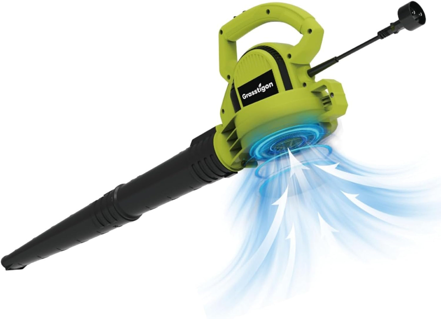 Electric Leaf Blower Corded, 7-Amp, 390CFM/ 210MPH, 2 Speed Modes, Pow