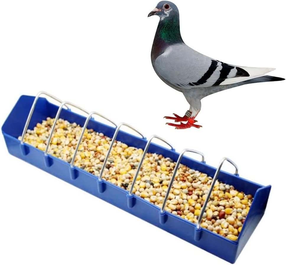 Chicken Feeder Through 8 Cells for Drinker 1.65lbs Capacity Food Dispenser for Small Birds Feeding Equipm