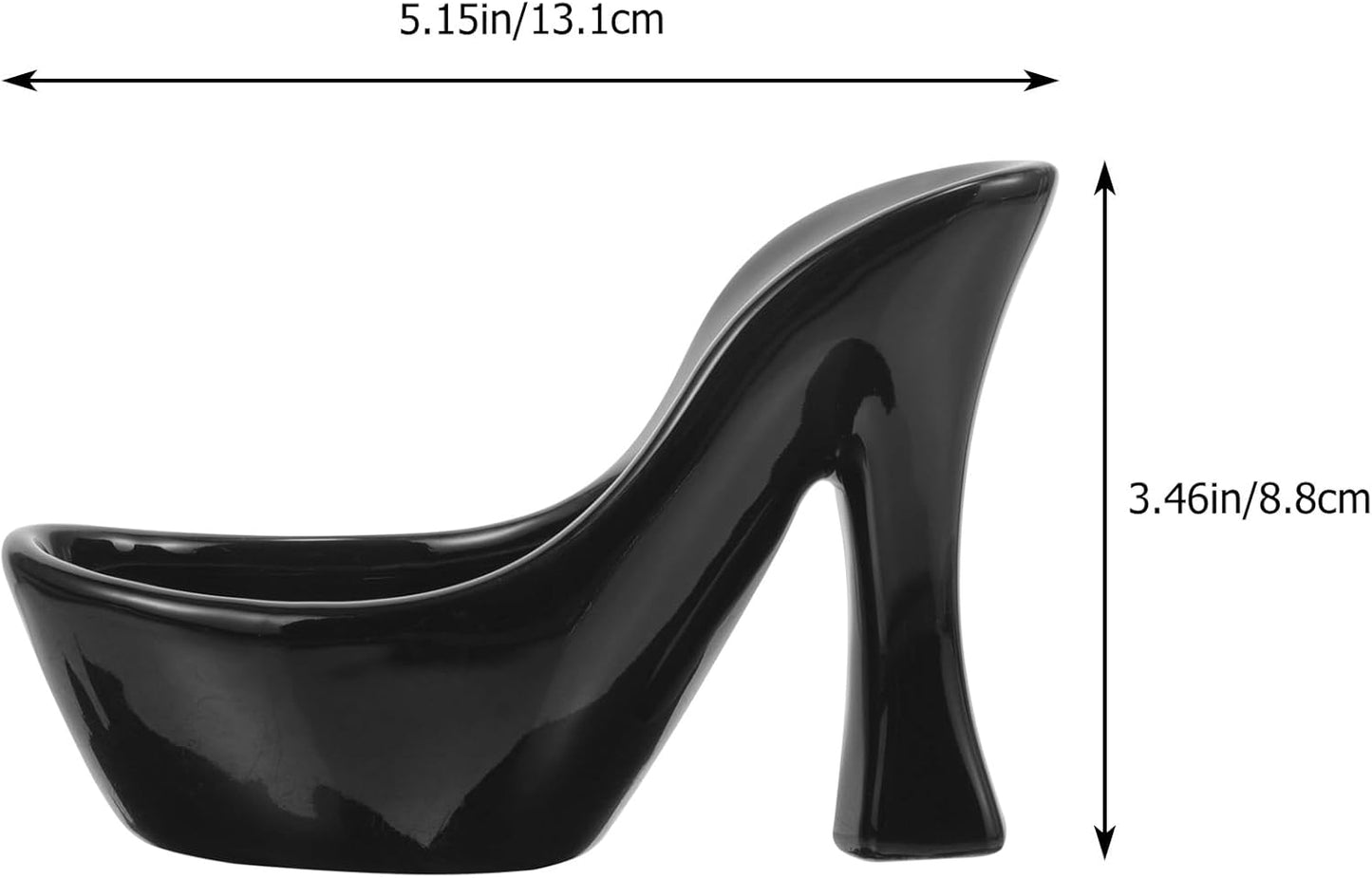 Ceramic High Heel Succulent Flower Pot Abstract Planter Vase Home Decor Table Accent 5.16X3.46X2.16 Inch