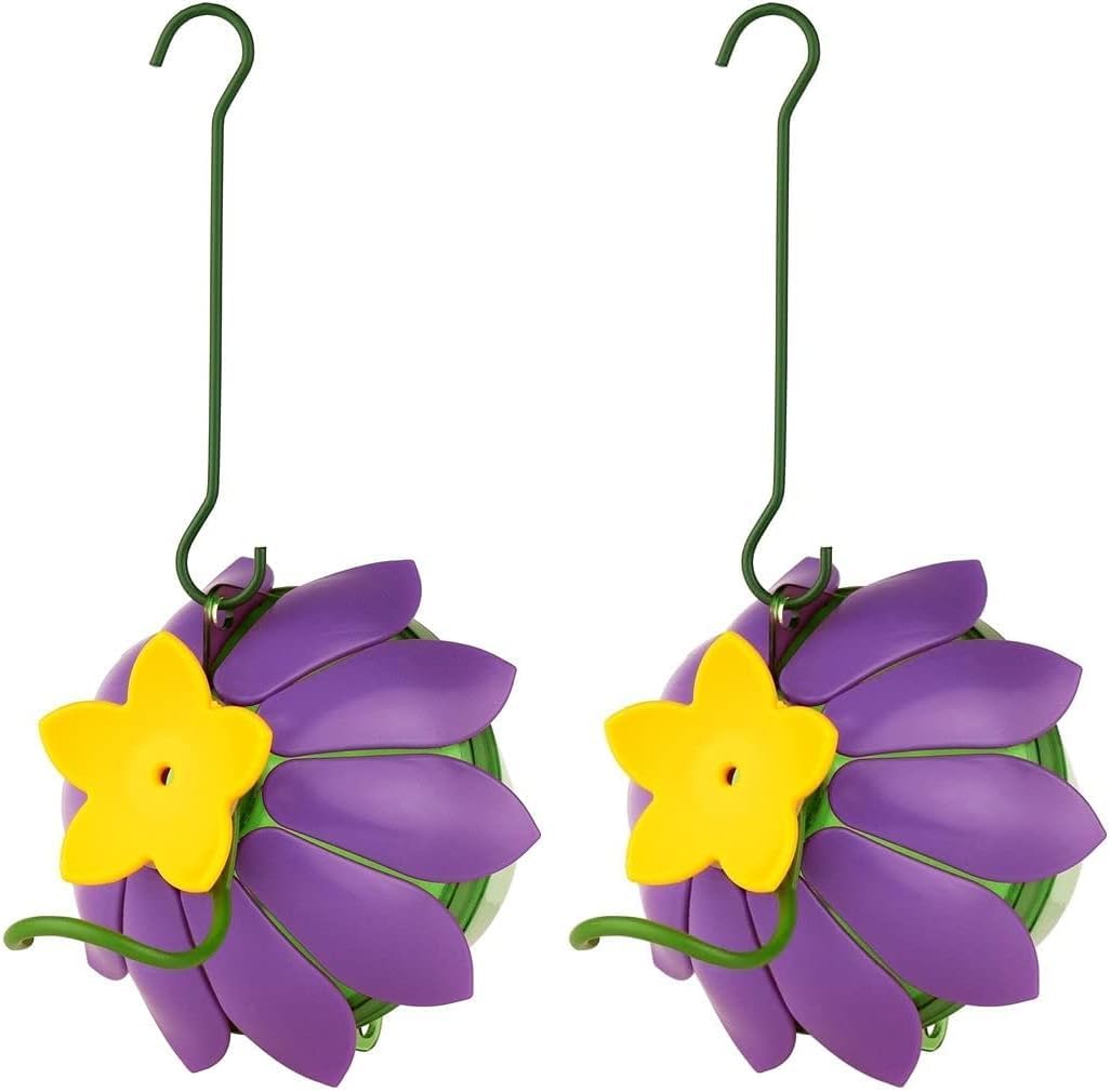 Nature's Way 066467 Sfhf2 So Real Single Flower Hummingbird Feeder, Purple (Pack of 2)
