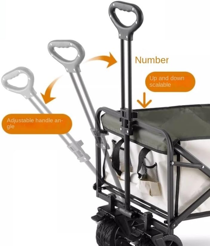Portable Camping Cart,Outdoor Camping Folding Beach Wagon Cart with 4 