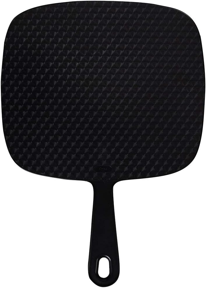 ForPro Professional Collection Extra Large Hand Mirror with Handle, 9" W x 12" L, Multi-Purpose Handheld Mirror with Distortion-Free Reflection, Black