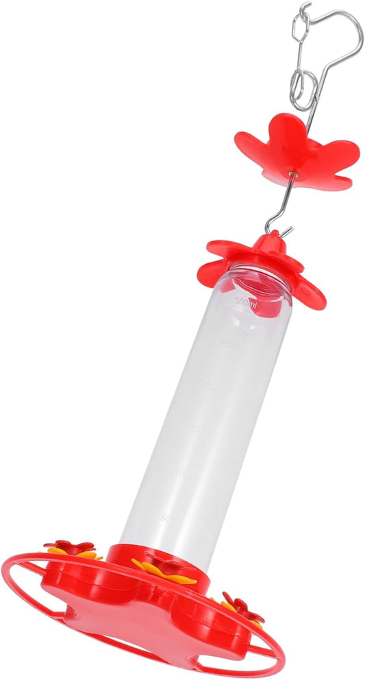 Milisten Hanging Hummingbird Feeder for Outdoor Use Elegant Water Dispenser with Hook Durable Garden Bird Feeder Attracts Hummingbirds to Your Patio Garden