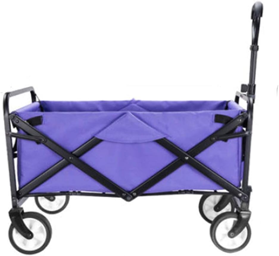 Heavy Duty Foldable Wagon Truck with 4 Wheels 600D Waterproof Fabric Garden Trolley Cart Plastic Wheel Used for Supermarket Shopping