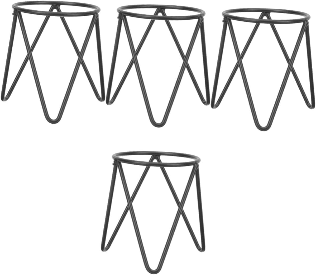 PRETYZOOM 4pcs Crystal Display Stand Elegant Holder for Spheres for Decor Iron Craftsmanship for