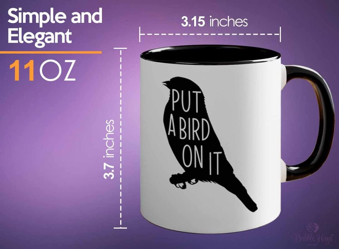 Bird Lover Two Tone Black Edition 11oz - Put a Bird on it - Hummingbird Nest Cage Parrot Dad Gardening Outdoor Birdwatcher Feeder