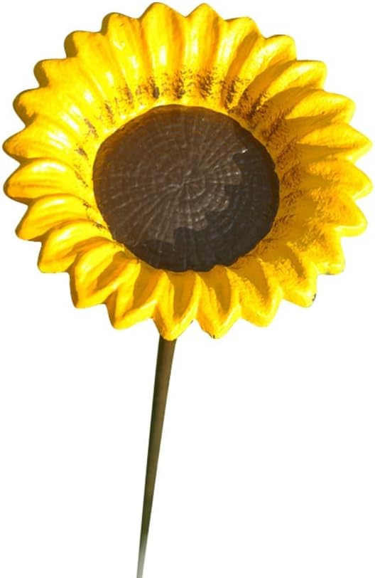 Heavy Duty Cast Iron Sunflower Bird Bath,30" H Handmade Bird Feeder Garden Decor for Wild Birds