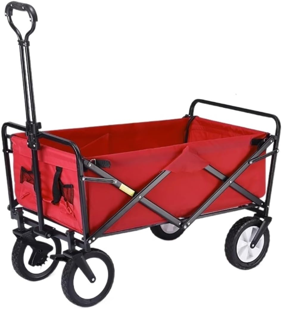 Portable Camping Cart,Outdoor Folding Wagon with Brakes Portable Beach