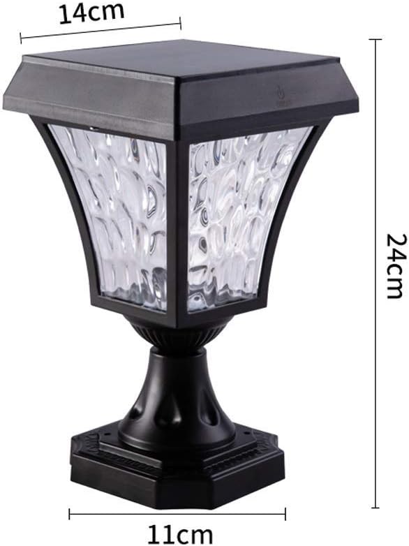 Creative Solar Pillar Light Outdoor Home Waterproof Garden Wall Modern Simple Villa Fence Gate Post Patio Porch Street Lantern Column Lamp Decoration
